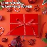 Vanhench 36" x 2520" (210') Christmas Wrapping Paper for Men Women Kids, Red Wrapping Paper Roll, Solid Color Art Kraft Craft Paper for Wedding, Birthday, Bouquet Flower Poster Bulletin Board Paper