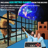 ANGFA Retro Game Console Built-in 620 Games, HDMI and AV Output 8-Bit Classic Gaming Console with 2 Retro Controller for Christmas Birthday