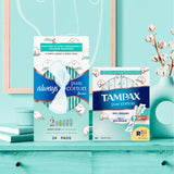 Tampax Pure Cotton Tampons, Contains 100% Organic Cotton Core, Super Absorbency, unscented, 24 Count x 3 Packs (72 Count Total)