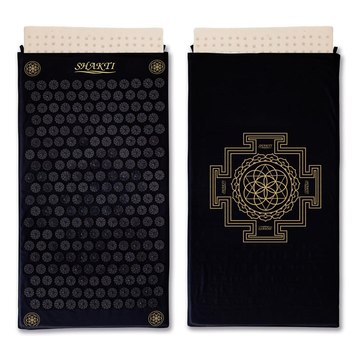 ShaktiMat Acupressure Mat Original Level, Organic Cotton GOTS Certified & GOLS Certified Blissfoam Inner, FSA/HSA Eligible, Ethically Handcrafted, Sustainable and Durable. Acupuncture relieves Stress