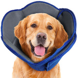 IDOMIK Dog Cone for Dogs After Surgery, Comfy Soft Dog Cones for Large Medium Small Dogs Cats, Adjustable Protective Dog Recovery Collars & Cones Alternatives to Prevent Pets from Licking Wounds,L