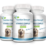 Nutrition Strength Vitamin E for Dogs, Promote Cardiovascular Health, Support Cell Membranes, Vitamin E Complex to Boost Dog Immune System Plus Zinc, Selenium, Folate, Salmon Oil, 120 Chewable Tablets