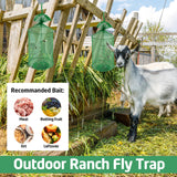 Qualirey 12 Pcs Ranch Fly Trap Outdoors Stable Fly Trap Reusable Horse Fly Traps Outdoor Hanging Pest Fly Trap Fly Catcher Cage with Pots Flay for Farm Orchard Restaurants