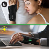 MUELLER Sports Medicine Green Fitted Wrist Brace, Wrist Pain Relief Support for Men and Women, Ideal for Carpal Tunnel, Tendinitis, Arthritis, Right Hand, Black, Small/Medium