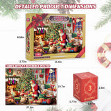 Advent Calendar 2023 Christmas Jigsaw Puzzles, 24 Days Surprise Christmas Countdown Calendars, 24 Boxes 1008 Pieces Puzzles for Kids Adult Countdown to Christmas Gifts, Christmas Gifts Puzzle Home