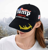 Trump 2024 Hat Donald Trump Hat Make America Great Again MAGA USA Embroidery Adjustable Baseball Cap, Black