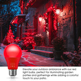 Red Light Bulbs [2 Pack] A19 LED Red Light Bulbs Indoor/Outdoor, Christmas Light Bulbs 9W (60W Equivalent) E26 Base 720LM Porch Light Bulbs, LED Light Bulb for Halloween Christmas Light Bulbs