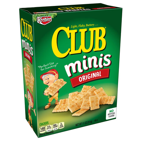 Keebler Club Crackers, Minis, Original, 11 oz Box - SET OF 3