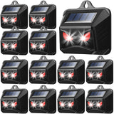 Qualirey 12 Pcs Solar Nocturnal Animal Repeller Outdoor Control Light Deer Repellent Devices with Bright Strobe LED Lights Skunk Coyote Deterrent for Raccoon Cat Garden Yard Farm Chicken Coop