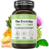 Zen Nutrients The Everyday Liver Vitamin – 60 Capsules – Organic Milk Thistle, Dandelion Root, Artichoke Extract – Non-GMO, Gluten-Free Supplement