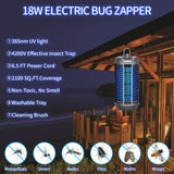 Avokadol Bug Zapper Outdoor Indoor, 18W Bulb Mosquito Zapper with 6.5 FT Power Cord, 4200V High Powered Fly Trap Indoor for Home, Mosquito Trap Cover 2100 SQ.FT. -Ideal for Backyard, Garden, Patio.