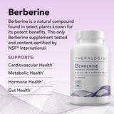 Theralogix Berberine Enhanced Absorption - 30-Day Supply - Made with Berberine Phytosome to Help Support Healthy Metabolism & Hormone Balance* - NSF Certified - 30 Capsules