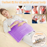 Heating Pad-Electric Heating Pads for Back,Neck,Abdomen,Moist Heated Pad for Shoulder,Knee,Hot Pad for Pain Relieve,Dry&Moist Heat & Auto Shut Off(Light Purple, 20''×24'')