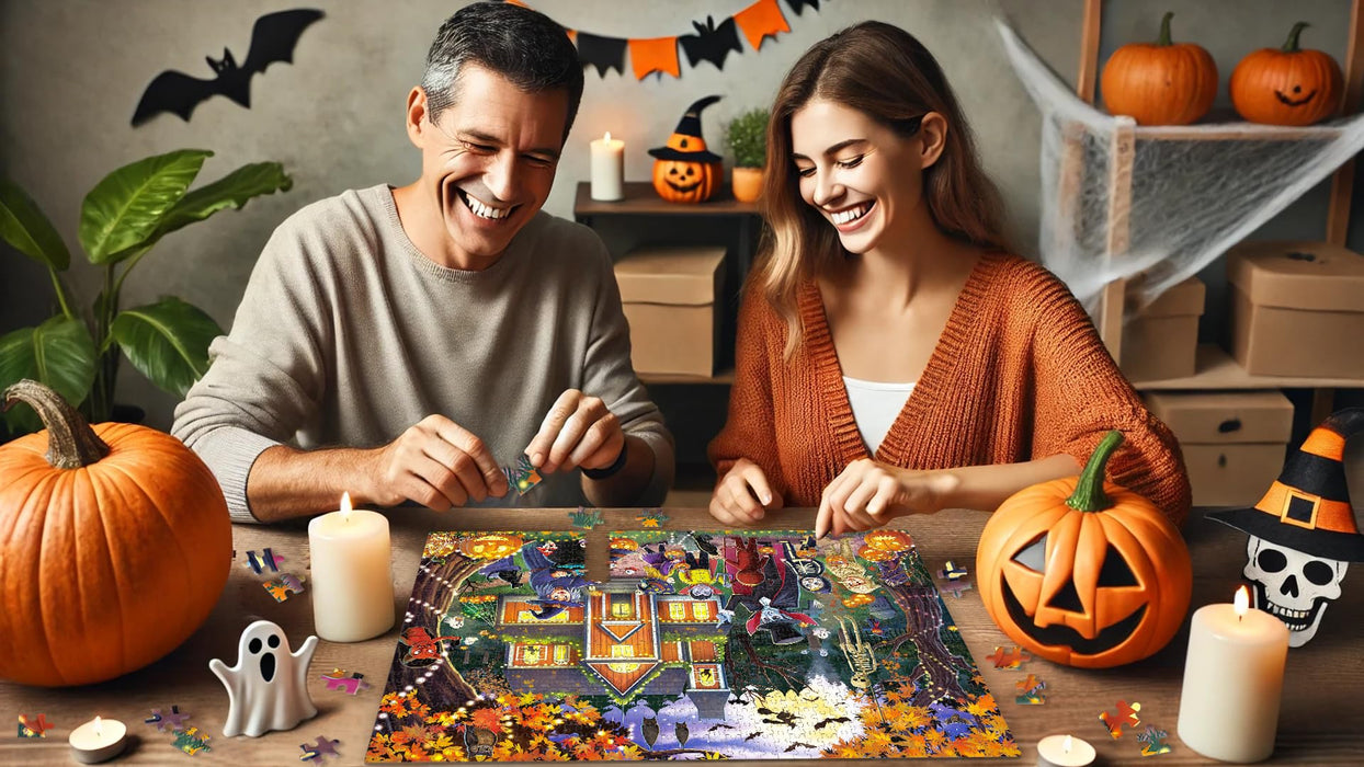 Halloween Puzzles Advent Calendar 2024 for Adults Teens,1008pcs Halloween Puzzles for Kids 31 Day Countdown to Halloween Jigsaw Puzzles Halloween Gifts