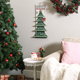 DII Christmas Advent Collection Decorative & Reusable Wooden Countdown Calendar, 25x11.25", Countdown Tree