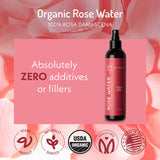 Eve Hansen Organic Rose Water Spray for Face | 4 oz Moroccan Rosewater Face Toner and Makeup Setting Spray | Soothing Neck, Face and Hair Mist to Refresh Day and Night | Cruelty-Free, Alcohol Free