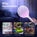 Electric Fly Swatter, Handheld Bug Zapper Racket with LED Light, Mosquito Killer for Indoor & Outdoor, 2800V Rechargeable Physical Flies Killer for Home, Office, Backyard, Patio, Camping