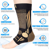 NEENCA Ankle Brace for Pain Relief, 2 Pack Compression Ankle Sleeves Set. Ankle Support Stabilizer for Achilles Tendonitis, Plantar Fasciitis, Joint Pain, Swelling, Arthritis, Sport - FSA/HSA Approved