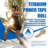 Phiten X30 Titanium Power Tape Roll - Water-Resistant Kinesiology Tape for Muscle, Knee, Shoulder and Joint Support - Professional Sports Therapeutic Athletic Kinesio Tape - Beige, 2” x 14.7’