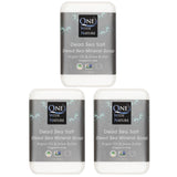 One With Nature Dead Sea Salt Soap Bar 3Pack 7Oz - Contains Magnesium, Sulfur & 21 Essential Minerals - For All Skin Types - Shea Butter, Argan Oil, Unscented. Good for Psoriasis, Eczema, Rosacea