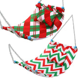 Zomiboo 2 Pieces Christmas Elf Hammock in Green and Red for Elf Doll Accessories and Props for Elf Fun, Advent Calendars and Stocking Stuffers Accessories(Cute Style)