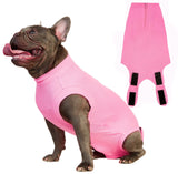 Wabdhaly Dog Surgery Recovery Suit,Medium Suit for Female Spay Male Neuter French Bulldog Surgical Recovery,Blank Pink Body Suit M