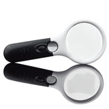 MARRYWINDIX Magnifier 3 LED Light, Marrywindix 3x 45x Handheld Magnifier Reading Magnifying Glass Lens Jewelry Loupe White and Black