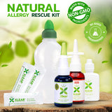 Xlear Allergy Relief Kit, All Day Allergy Rescue Kit Including Xlear Nasal Spray with Xylitol, Xlear MAX Nasal Spray, Xlear Nasal Rinse Neti Pot and 50 Refill Packets