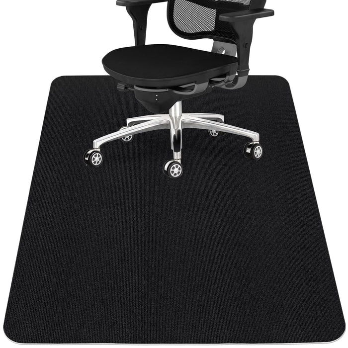 Sycoodeal Office Chair Mat,Computer Gaming Desk Chair Mat for Hard Wood & Tile Floor,Large Anti-Slip Floor Protector Rug,Easy to Clean,48" X 36" Black