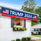 Donald Trump 2024 Banner 120" x 20" Decorations Take America Back Blue Red Star America Yard Sign Flag Outdoor Decorations Garden Banner Sign Yard Advertising Hanging Decor (2024 Trump)