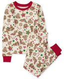 The Children's Place baby girls Family Matching Christmas Holiday Sets, Snug Fit 100% Cotton, Adult, Big Kid, Toddler, Pajama Set, Vanilla Gingerbread, 8 US