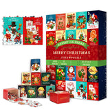 PICKFORU Advent Calendar 2024 Christmas Jigsaw Puzzles 1000 Pieces, 25 Boxes of Christmas Countdown Calendar Puzzles for Adults, Funny Holiday Puzzles for Kids as Christmas Decor