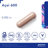 Pure Encapsulations Acai 600 | Berry Supplement for Fiber, Immune Support, Antioxidants, and Flavonoids* | 180 Capsules