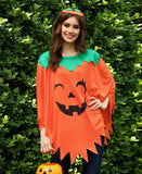 Maisolly Women's Halloween Pumpkin Poncho Costume Adult Cape with Hair Band