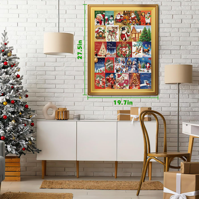 Advent Calendar 2024 Christmas Jigsaw Puzzle - 24 Days Christmas Countdown Calendar Gifts for Kids Teens Adults Girls Boys - 24 Boxes 1008 Pieces Xmas Jigsaw Puzzle Holiday Countdown Gift for Adult