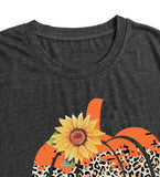 Halloween Pumpkin Graphic T-Shirt for Women Pumpkin Tee Tops Halloween Thanksgiving Gift Shirt Tops