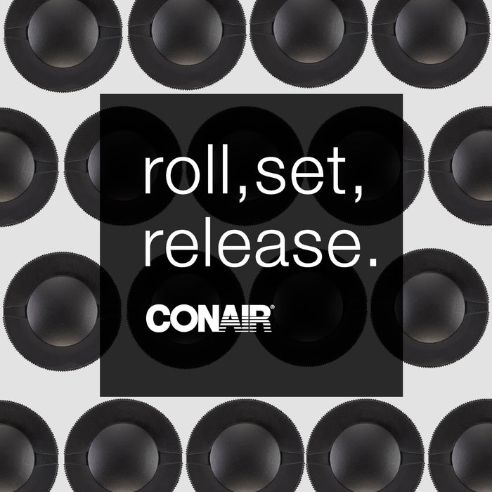 Conair Ceramic 1 1/2-inch Hot Rollers, Super Clips Included, Create Big Bouncy Curls, Black - Amazon Exclusive