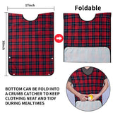 2pcs Adult Bibs For Men Washable, Reusable Waterproof Large Bibs For Adult, Clothing Protector With Crumb Catcher, Adult Bibs For Eating, Feeding Adult Bibs For Women Elderly Men Senior Citizens Gifts