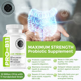 Intestinal Fortitude PRO-B11 Probiotics for Men and Women - 22 Billion CFU, Daily Probiotic Supplement for Gut Health - Digestive Health Immune Support - Gluten Free, Dairy Free (30 Capsules)