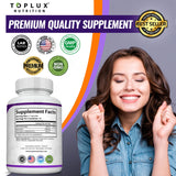 Toplux Quercetin with Bromelain and Zinc 1050mg - Advanced Immune Support Supplement, Supports Antioxidant, Immune System, for Men Women, 60 Capsules
