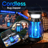 Solar Bug Zapper Outdoor, 4200V Effective Mosquito Zapper, Rechargeable Cordless Bug Zapper Outdoor with 4000mAh Battery, Portable Electric Fly Zapper for Patio, Porch, Garden, Kitchen