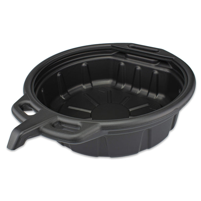 NEIKO 20762A Oil Drain Pan | Black Plastic Anti Splash | Motor Oil Drip Catcher Pan | 2 Gallon (8L) Capacity