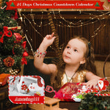 2024 Christmas Advent Calendar Charm Bracelets for Girls, SIXNIE 24-Days Xmas Countdown Calendar with 2pcs DIY Charm Bracelets Kits, Creative Jewelry Making Kit Present for Kids Teens Women