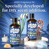 HIQILI Coconut Vanilla Fragrance Oil 100ml, Essential Oil for Diffuser Soap Candle Making Slime Scents, Scented Oils for Aromatherapy Car Freshies