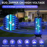 Bug Zapper, Mosquito Zapper Led Light 2 in 1 for Outdoor and Indoor, Wireless Electric Bug Zappers Battery Powered Rechargeable, Insect Fly Traps Fly Zapper for Home Backyard Camping Patio, Black