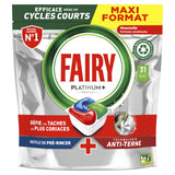 FAIRY Platinum Plus Tablettes Lave-Vaisselle All In One, Original, Nettoyage Optimal Pour Une Vaisselle Propre Comme Neuve, Redonne De L’Éclat Et Prévient Le Calcaire, 31 Capsules