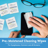 Care Touch Glasses Wipes, 400ct - Lens Cleaning Wipes for Eyeglasses, Eyeglass Individually Wrapped, Cleaner Lenses Glasses&Optical Lens, Disposable