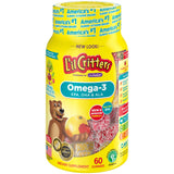 Lil Critters Omega-3 DHA, Lemonade,Chewable, 60 Count, Pack of 2