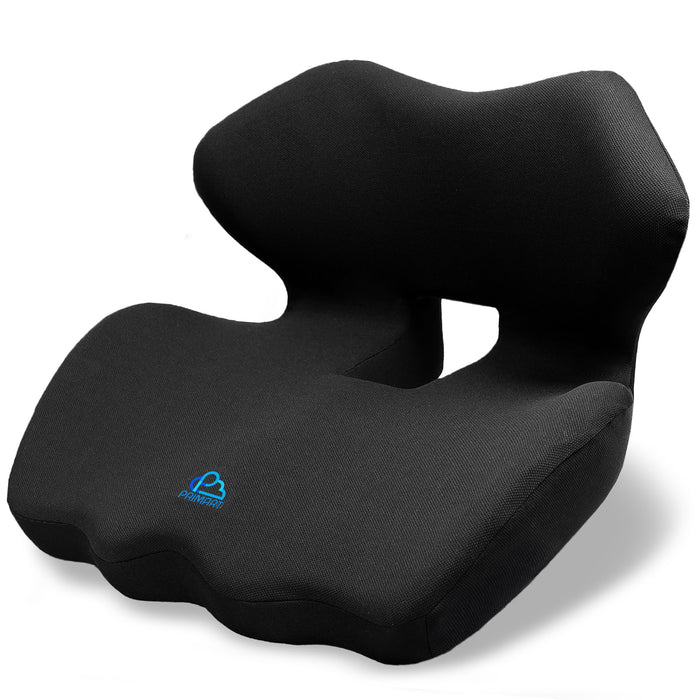 Ergonomic Memory Foam Seat Cushion for Office Chair, Car Seat, Gaming Chair, Dining Chairs| Sciatica, Tailbone & Coccyx Pain and Pressure Relief | Lumbar & Lower Back Support | Orthopedic Design