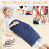 Heating Pad-Electric Heating Pads for Back,Neck,Abdomen,Moist Heated Pad for Shoulder,Knee,Hot Pad for Pain Relieve,Dry&Moist Heat & Auto Shut Off(Navy Blue, 33''×17'')